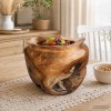 Gyümölcsöstál jepara tökéletes tömör teak barna ø 35 cm