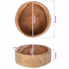 Gyümölcsöstál jepara tökéletes tömör teak barna ø 30 cm