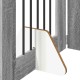 Kutyakerítés állványokkal 2 pcs szürke sonoma 60 x 80 cm