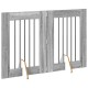 Kutyakerítés állványokkal 2 pcs szürke sonoma 60 x 80 cm