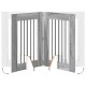 Kutyakerítés állványokkal 2 pcs szürke sonoma 60 x 80 cm