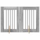 Kutyakerítés állványokkal 2 pcs szürke sonoma 60 x 80 cm