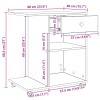 Nyomtatóállvány fiókkal művészi tölgy 60 x 40 x 68.5 cm faanyag