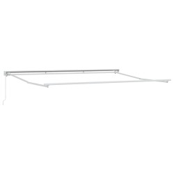 Manuális napernyő keret állítható fehér 5 x 3 m acél