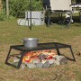 Összecsukható kemping grill fekete 58 x 31 x 2 cm ötvözött acél