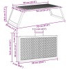 Összecsukható kemping grill fekete 58 x 31 x 2 cm ötvözött acél