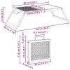 Összecsukható kemping grill fekete 31,5 x 26,5 x 4 cm