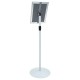 Pedestal poszter állvány ezüst 33 x 33 x 126 cm pvc és acél