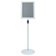 Pedestal poszter állvány ezüst 33 x 33 x 126 cm pvc és acél