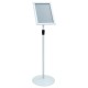 Pedestal poszter állvány ezüst 33 x 33 x 126 cm pvc és acél