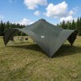 Partysátor katonai zöld 600 x 600 x 400 cm poliészter és acél