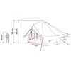 Tipi sátor tetővel szürke és narancs 700 x 700 x 395 cm