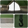 Tipi sátor tetővel zöld 800 x 800 x 430 cm poliészter és acél