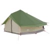 Tipi sátor tetővel zöld 800 x 800 x 430 cm poliészter és acél