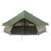 Tipi sátor tetővel zöld 800 x 800 x 430 cm poliészter és acél