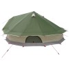 Tipi sátor tetővel zöld 800 x 800 x 430 cm poliészter és acél
