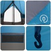 Tipi sátor tetővel kék 250 x 250 cm poliészter és acél