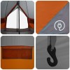 Tipi sátor szürke és narancs 250 x 250 cm poliészter és acél