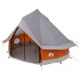 Tipi sátor szürke és narancs 250 x 250 cm poliészter és acél