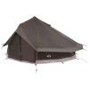 Tipi sátor barna szürke 700 x 700 x 395 cm poliészter és acél