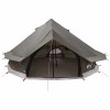 Tipi sátor barna szürke 700 x 700 x 395 cm poliészter és acél