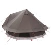 Tipi sátor barna szürke 700 x 700 x 395 cm poliészter és acél
