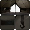 Tipi sátor barna szürke 800 x 800 x 430 cm poliészter és acél