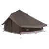 Tipi sátor barna szürke 800 x 800 x 430 cm poliészter és acél
