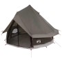 Tipi sátor tetővel barna szürke 250 x 250 cm poliészter és acél