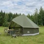 Tipi sátor olajzöld 300 x 300 x 200 cm poliészter és acél