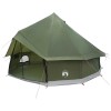Tipi sátor olajzöld 300 x 300 x 200 cm poliészter és acél