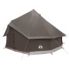 Tipi sátor barna szürke 300 x 300 x 200 cm poliészter és acél