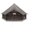 Tipi sátor barna szürke 300 x 300 x 200 cm poliészter és acél