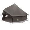 Tipi sátor barna szürke 300 x 300 x 200 cm poliészter és acél