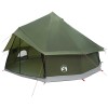 Tipi sátor olajzöld 400 x 400 x 250 cm poliészter és acél