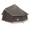 Tipi sátor barna szürke 400 x 400 x 250 cm poliészter és acél