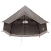 Tipi sátor barna szürke 400 x 400 x 250 cm poliészter és acél