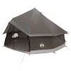 Tipi sátor barna szürke 400 x 400 x 250 cm poliészter és acél