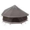 Tipi sátor barna szürke 400 x 400 x 250 cm poliészter és acél