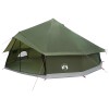 Tipi sátor olajzöld 600 x 600 x 350 cm poliészter és acél