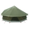 Tipi sátor olajzöld 600 x 600 x 350 cm poliészter és acél