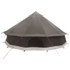 Tipi sátor barna szürke 600 x 600 x 350 cm poliészter és acél