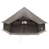 Tipi sátor barna szürke 600 x 600 x 350 cm poliészter és acél
