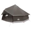 Tipi sátor barna szürke 600 x 600 x 350 cm poliészter és acél