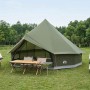 Tipi sátor olajzöld 500 x 500 x 300 cm poliészter és acél