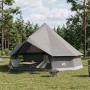Tipi sátor barna szürke 500 x 500 x 300 cm poliészter és acél