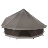 Tipi sátor barna szürke 500 x 500 x 300 cm poliészter és acél