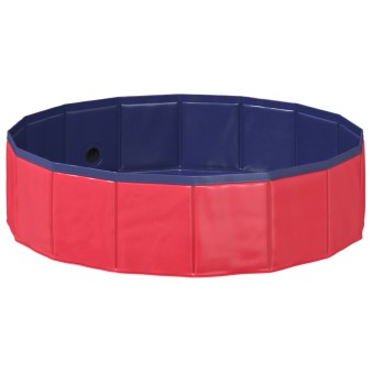 Gyerekmedence piros ø 80 x 20 cm vastag pvc és mérnöki fa