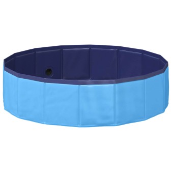Gyerekmedence kék ø 80 x 20 cm vastag pvc és mérnöki fa