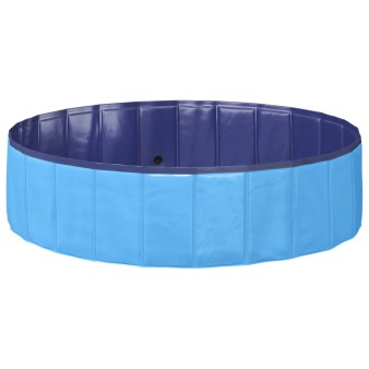 Gyerekmedence kék ø 120 x 30 cm vastag pvc és mérnöki fa